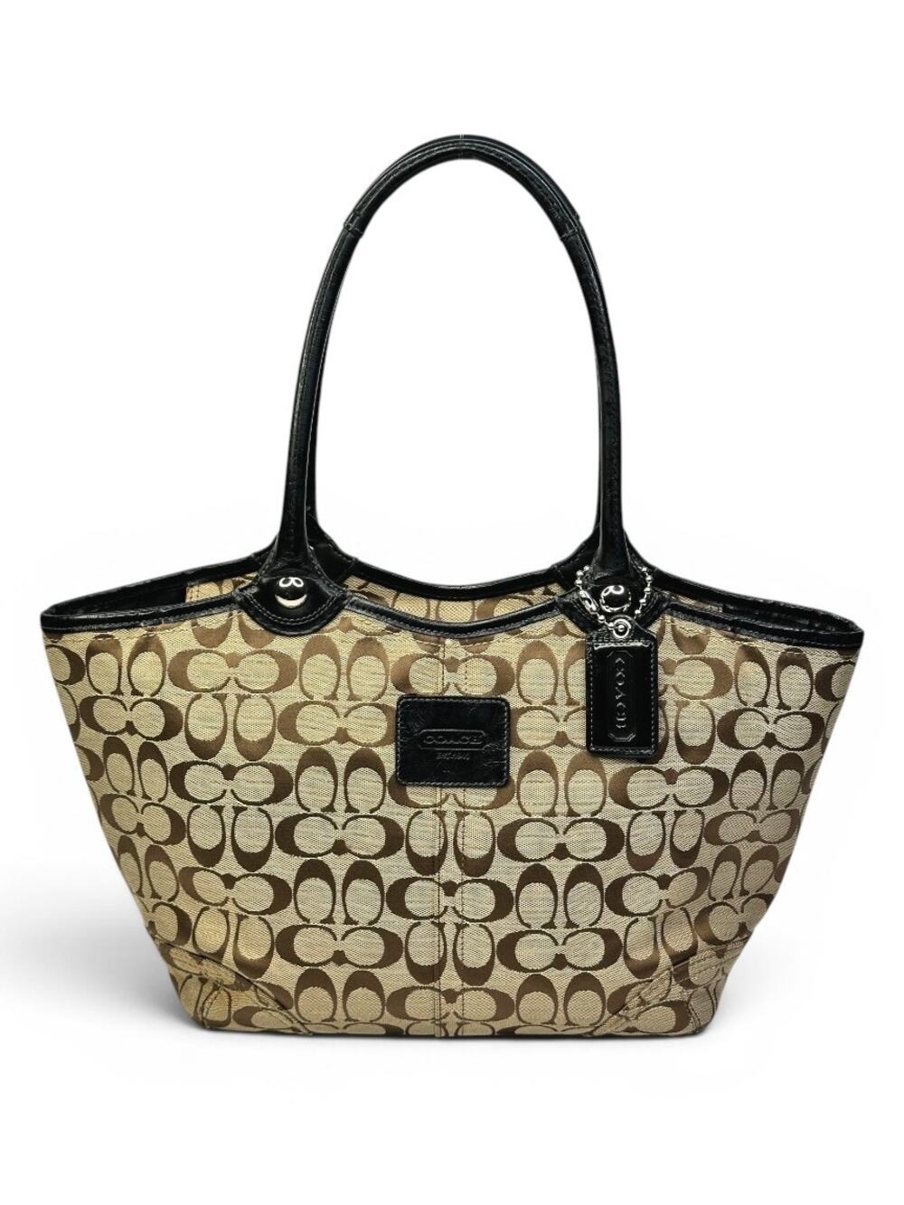 Vintage Coach Bleecker Signature Monogram Canvas Tote Shoulder Bag F14385